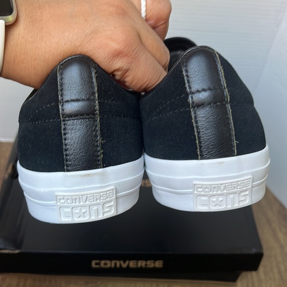 NIB Converse Chuck Taylor One Star Pro Leather Sneaker Black White Women’s 13 - Picture 6 of 15